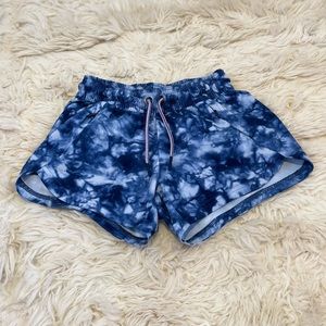 Athleta Girls navy blue tie dye athletic shorts